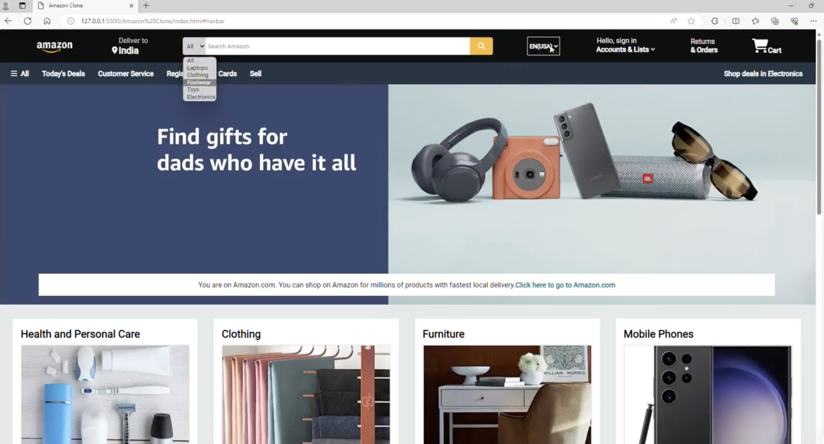 Amazon UI Clone